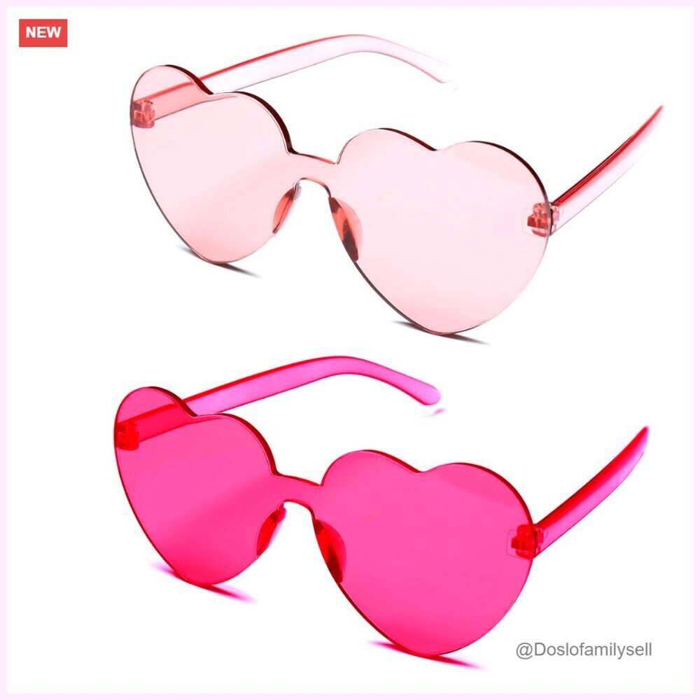 Heart Shaped Sunglasses Oversized Y2K Preppy Festival Party Accessory